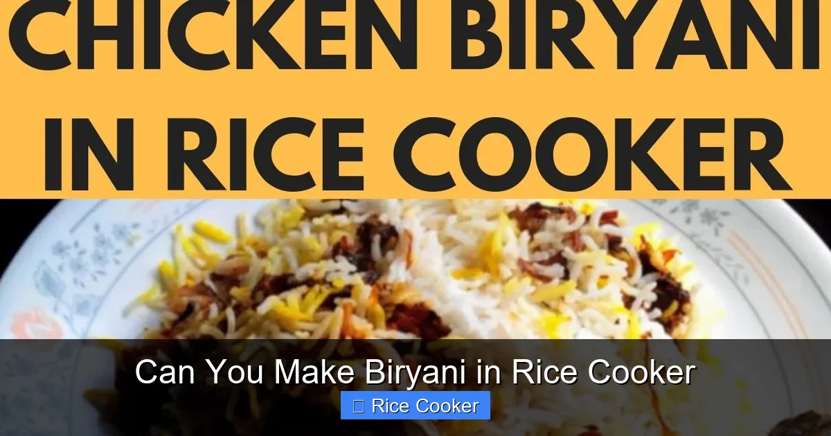 Can You Make Biryani in Rice Cooker