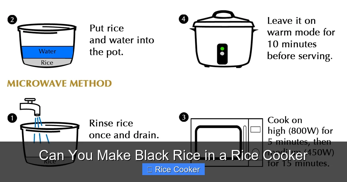 Can You Make Black Rice in a Rice Cooker