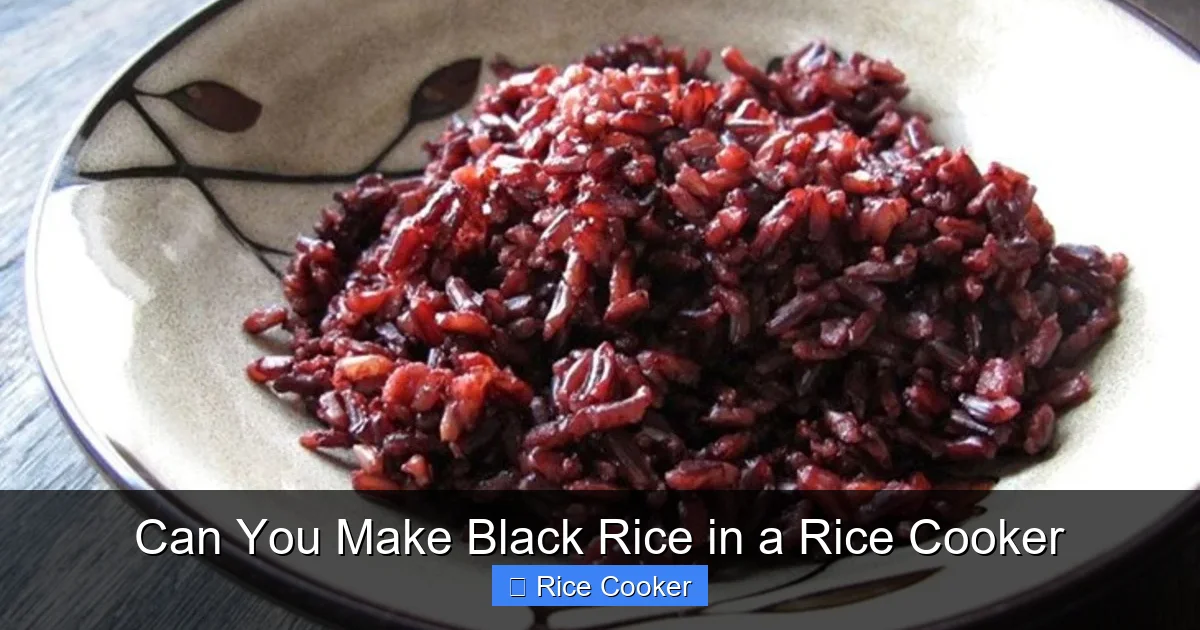 Can You Make Black Rice in a Rice Cooker