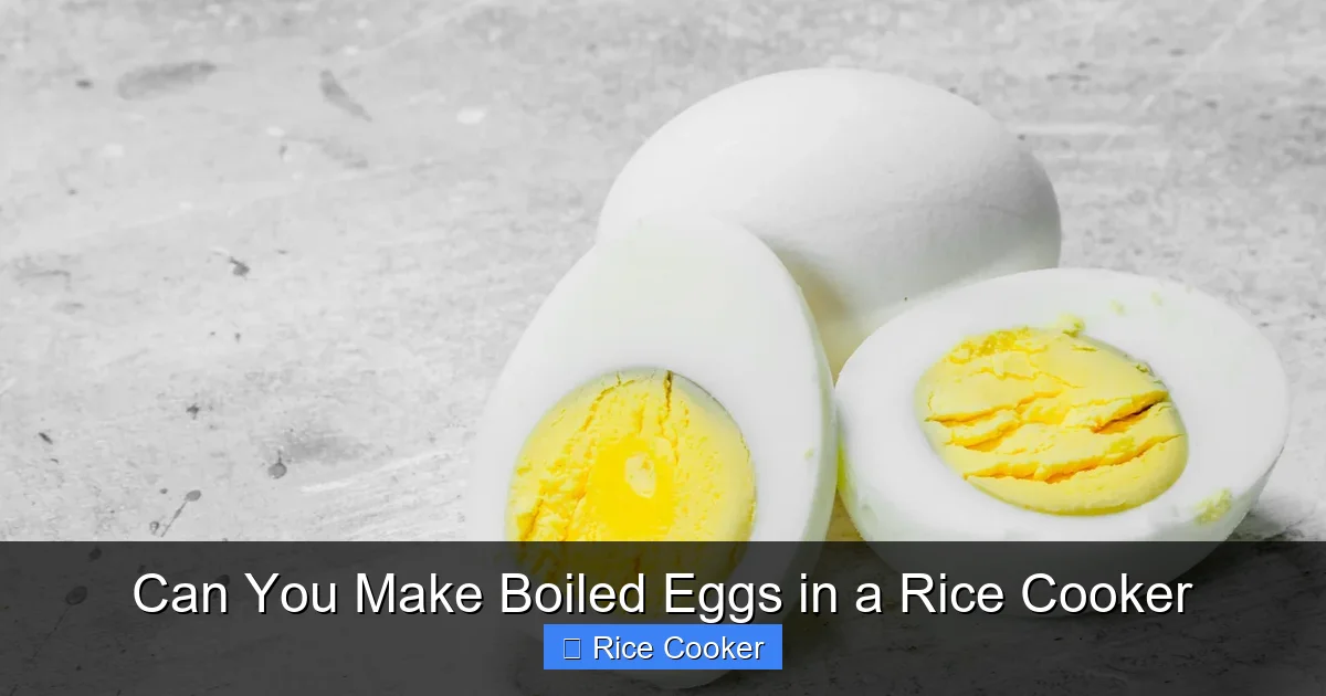 Can You Make Boiled Eggs in a Rice Cooker