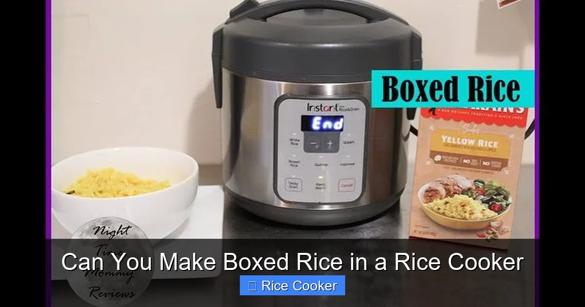 Can You Make Boxed Rice in a Rice Cooker