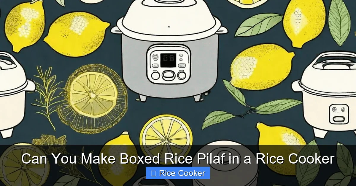Can You Make Boxed Rice Pilaf in a Rice Cooker