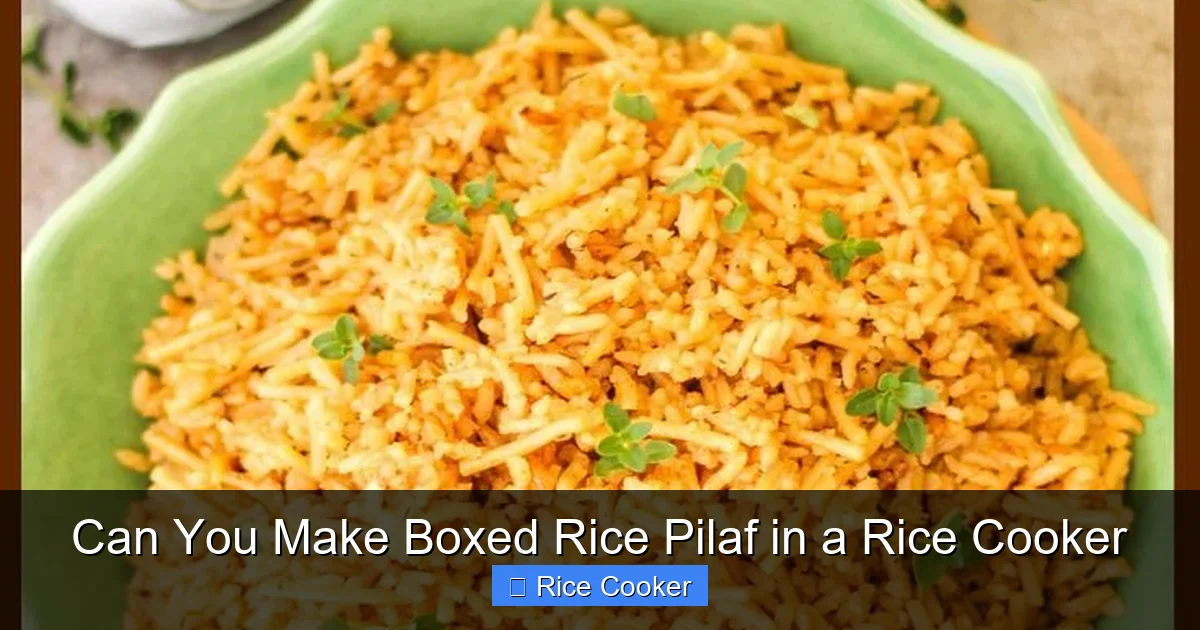 Can You Make Boxed Rice Pilaf in a Rice Cooker