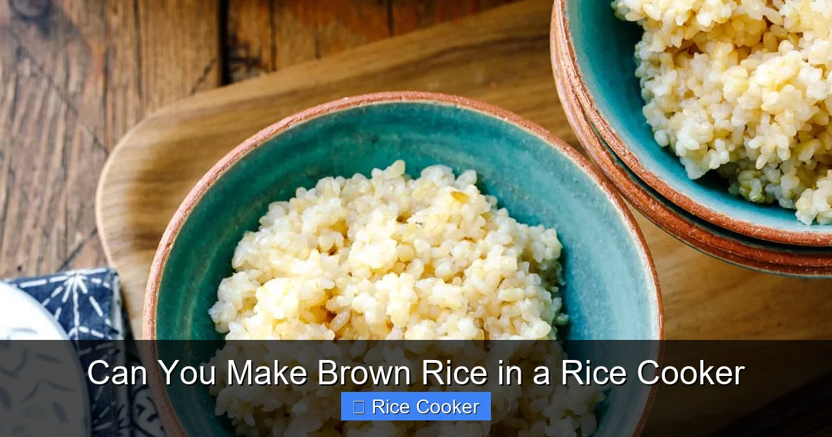 Can You Make Brown Rice in a Rice Cooker