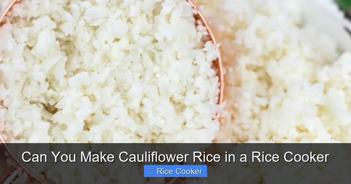 Can You Make Cauliflower Rice in a Rice Cooker