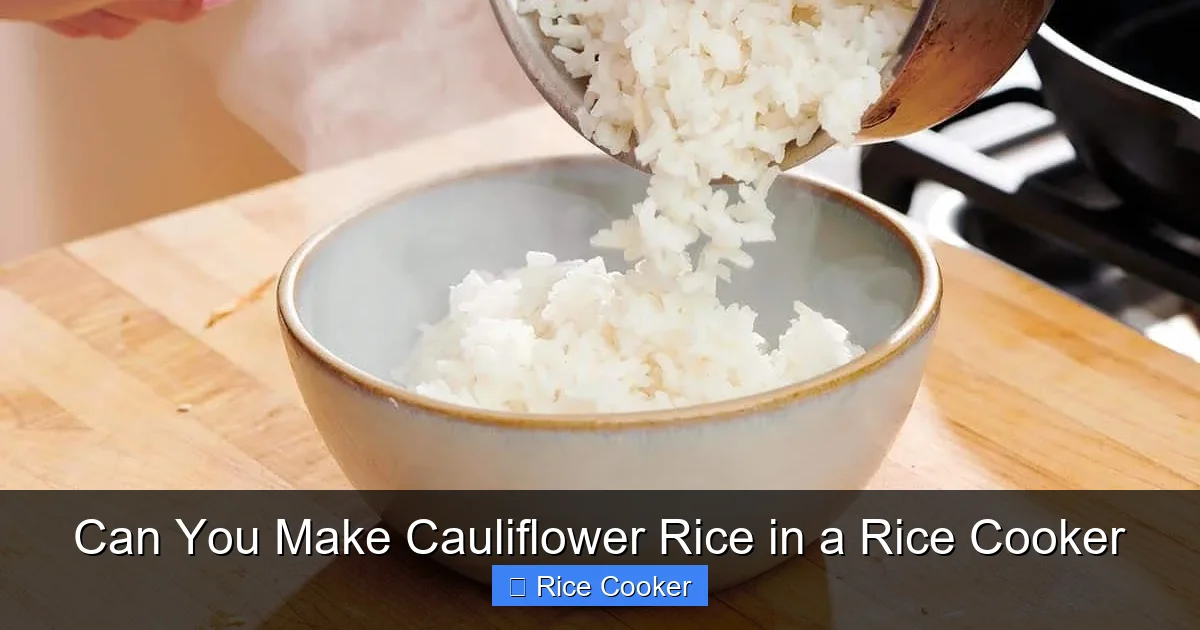 Can You Make Cauliflower Rice in a Rice Cooker