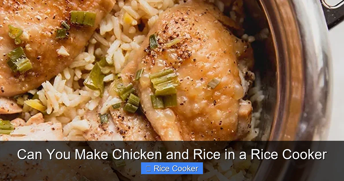 Can You Make Chicken and Rice in a Rice Cooker