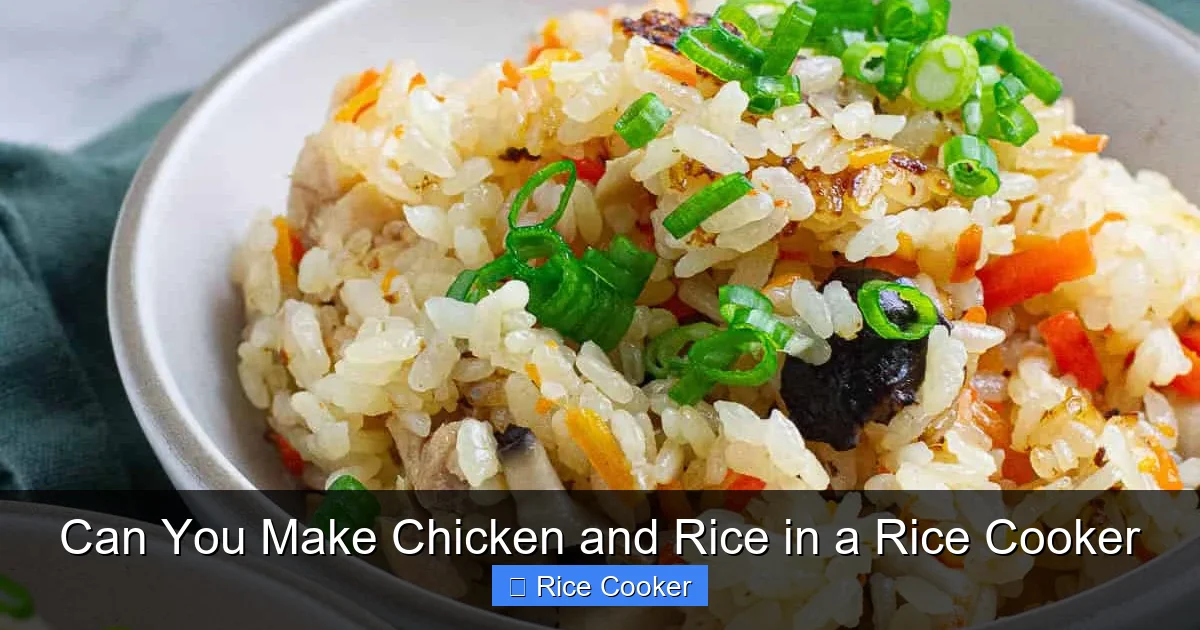Can You Make Chicken and Rice in a Rice Cooker