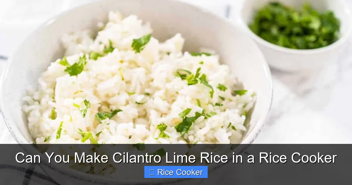 Can You Make Cilantro Lime Rice in a Rice Cooker