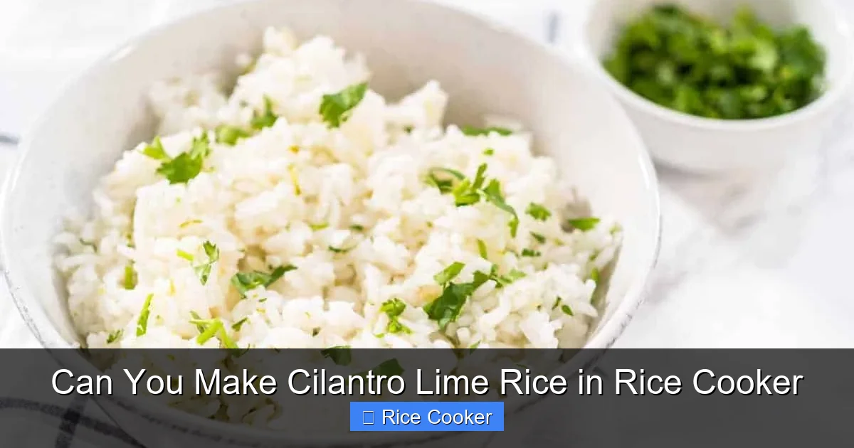 Can You Make Cilantro Lime Rice in Rice Cooker