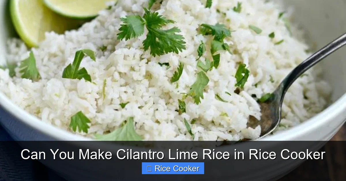 Can You Make Cilantro Lime Rice in Rice Cooker