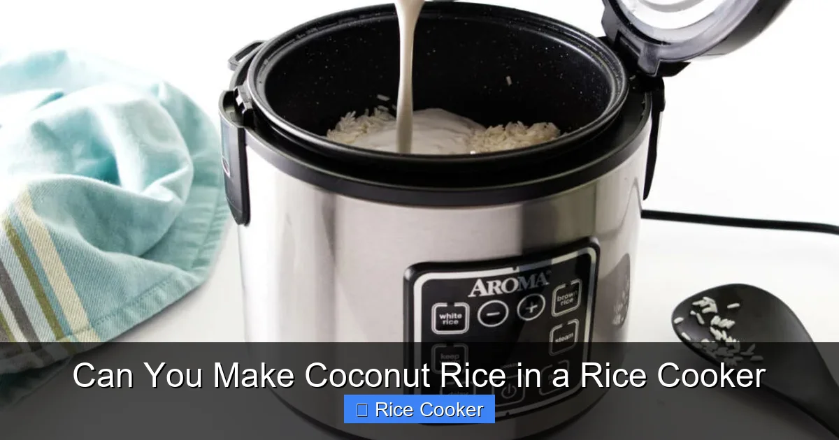Can You Make Coconut Rice in a Rice Cooker