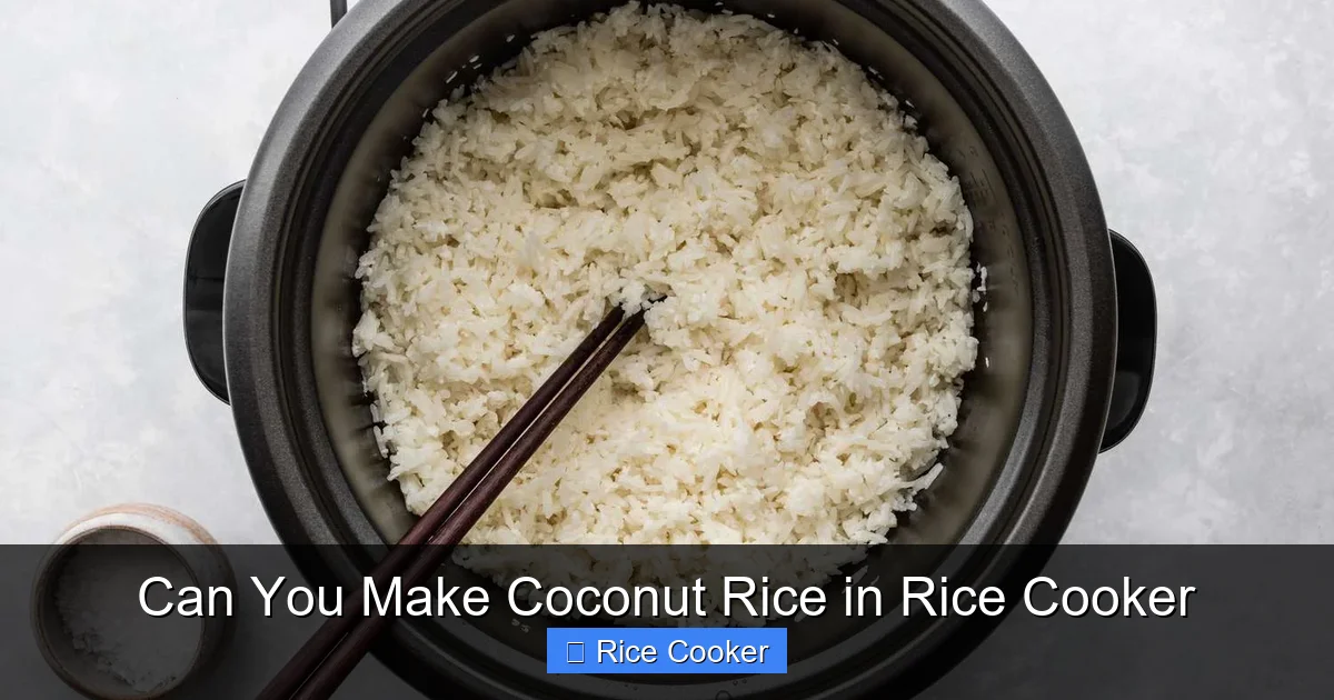 Can You Make Coconut Rice in Rice Cooker