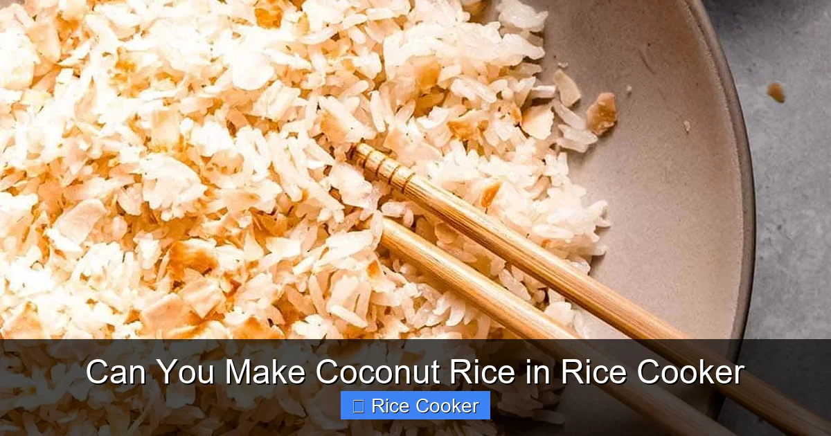 Can You Make Coconut Rice in Rice Cooker