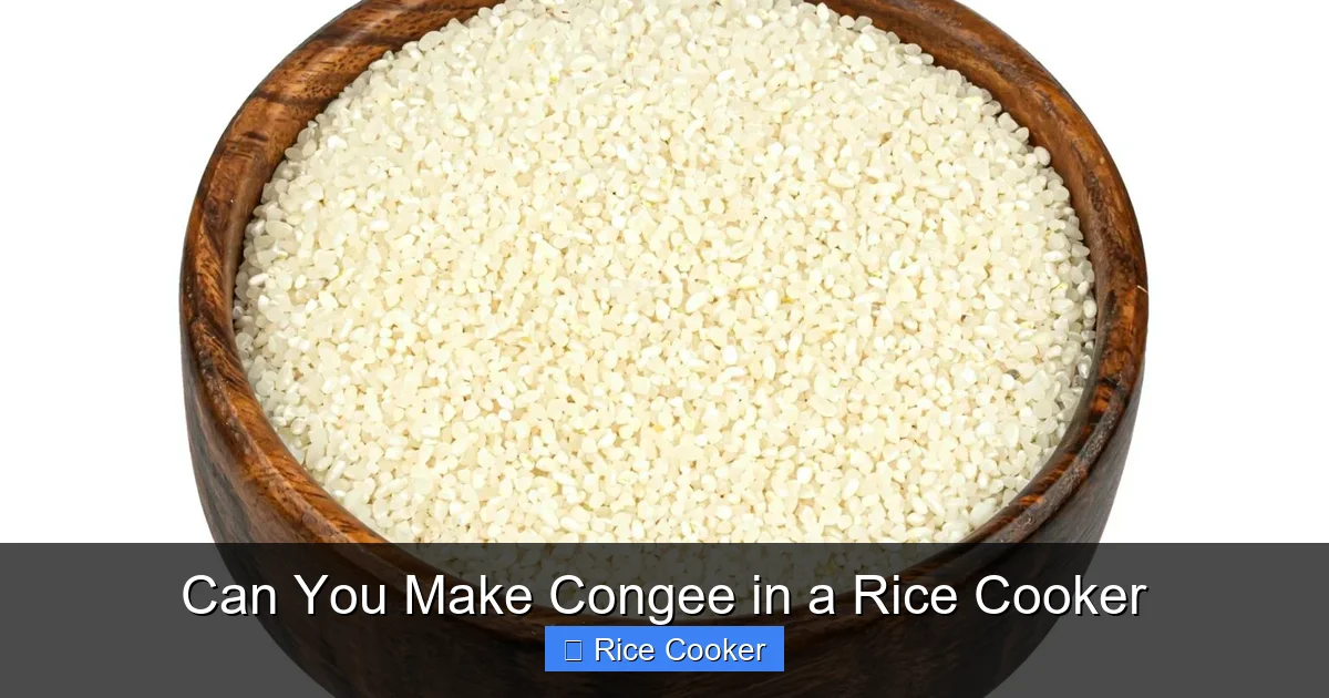 Can You Make Congee in a Rice Cooker