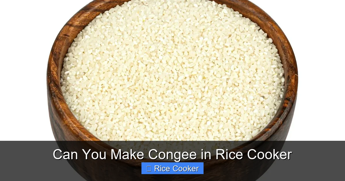 Can You Make Congee in Rice Cooker