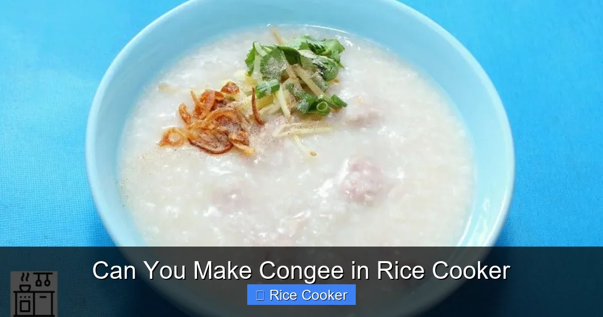 Can You Make Congee in Rice Cooker