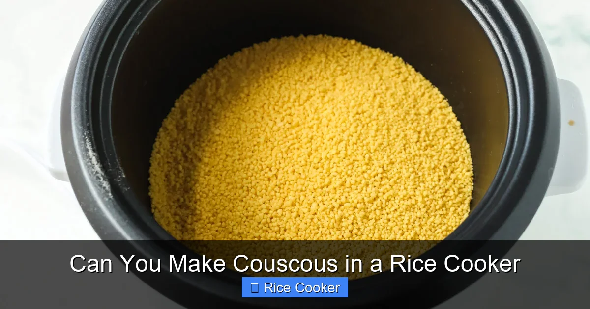 Can You Make Couscous in a Rice Cooker