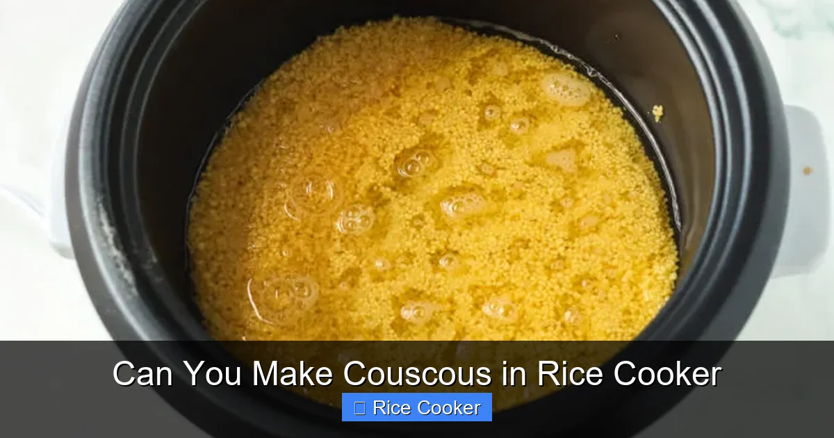Can You Make Couscous in Rice Cooker