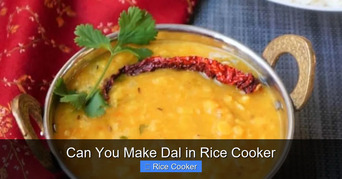 Can You Make Dal in Rice Cooker