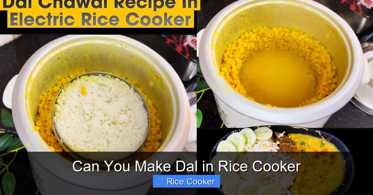 Can You Make Dal in Rice Cooker