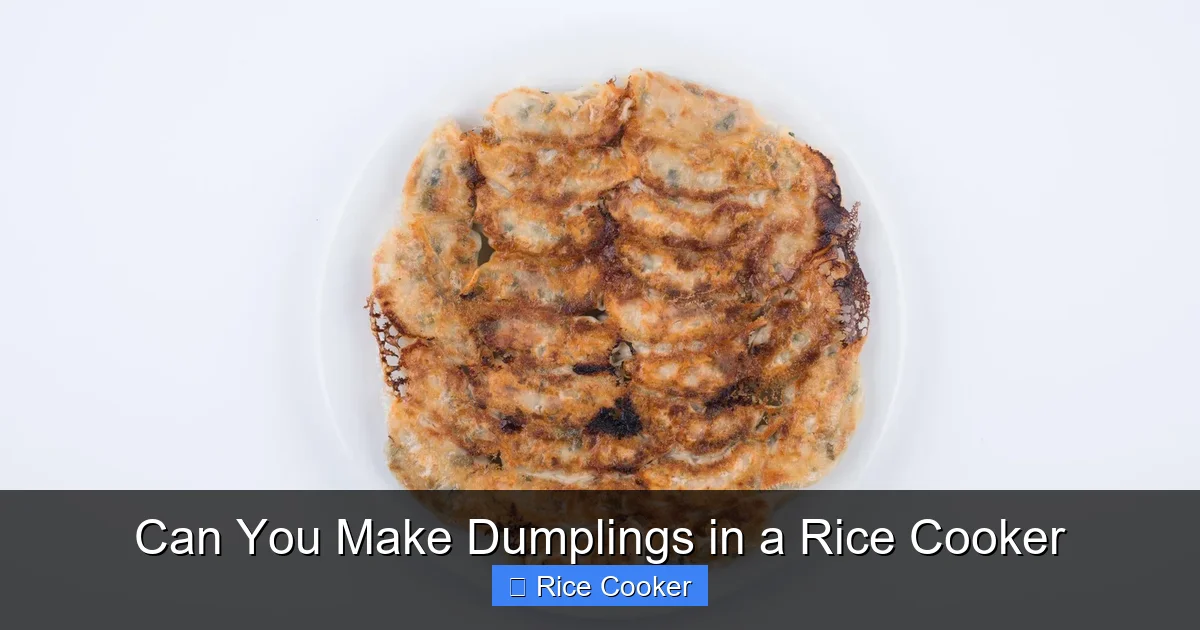 Can You Make Dumplings in a Rice Cooker