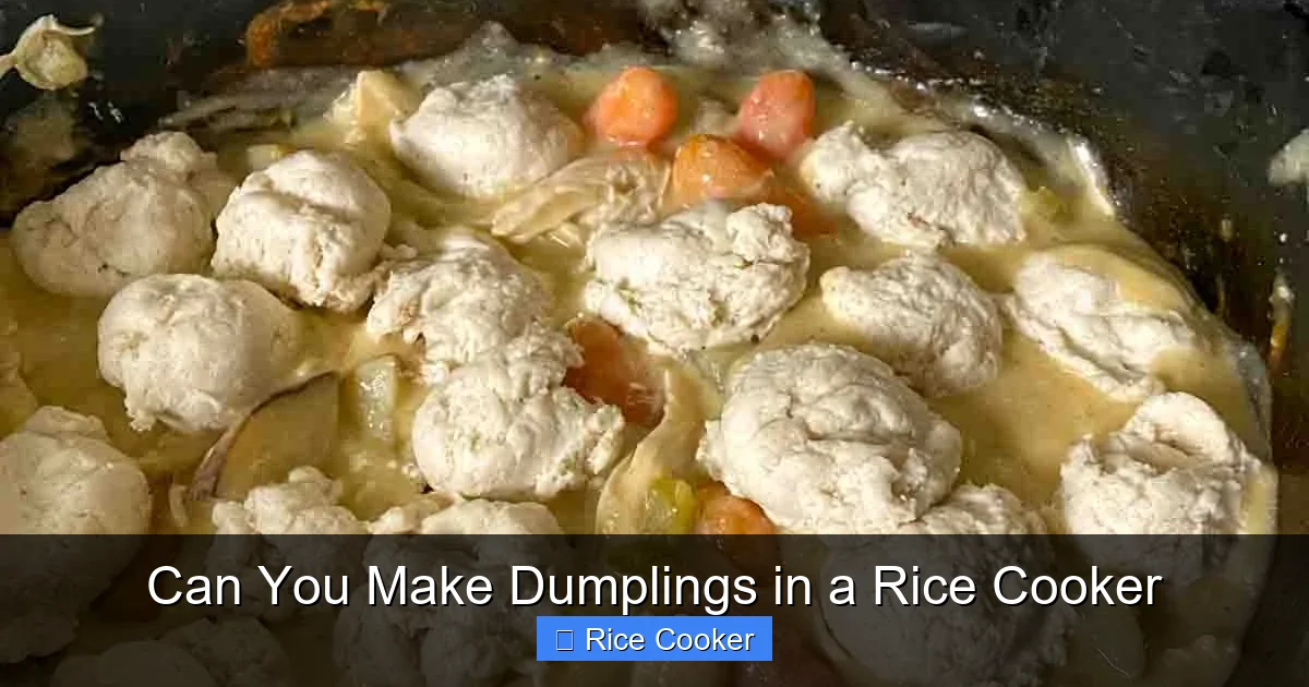 Can You Make Dumplings in a Rice Cooker