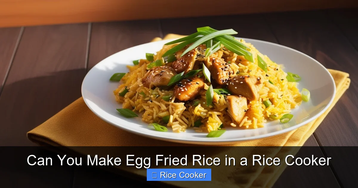 Can You Make Egg Fried Rice in a Rice Cooker