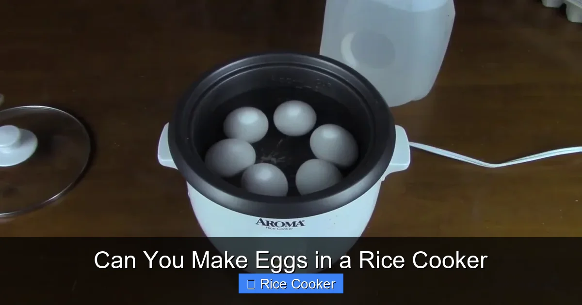 Can You Make Eggs in a Rice Cooker