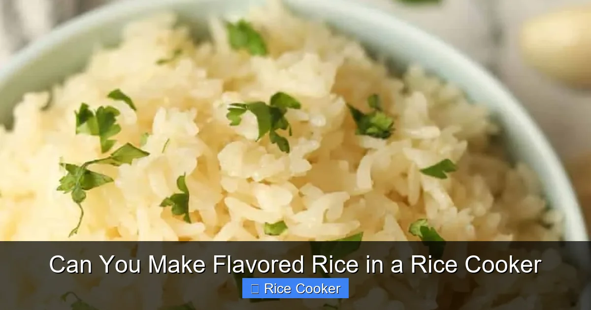 Can You Make Flavored Rice in a Rice Cooker