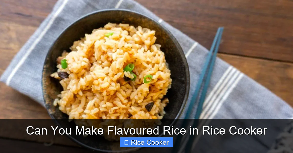 Can You Make Flavoured Rice in Rice Cooker