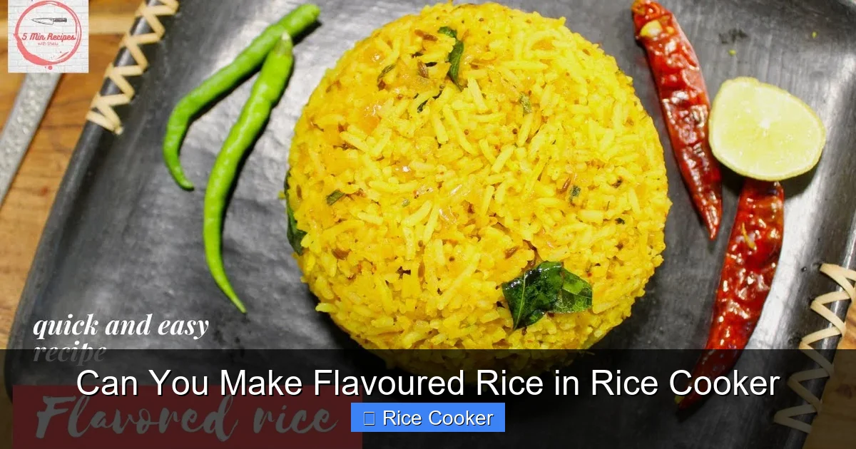 Can You Make Flavoured Rice in Rice Cooker