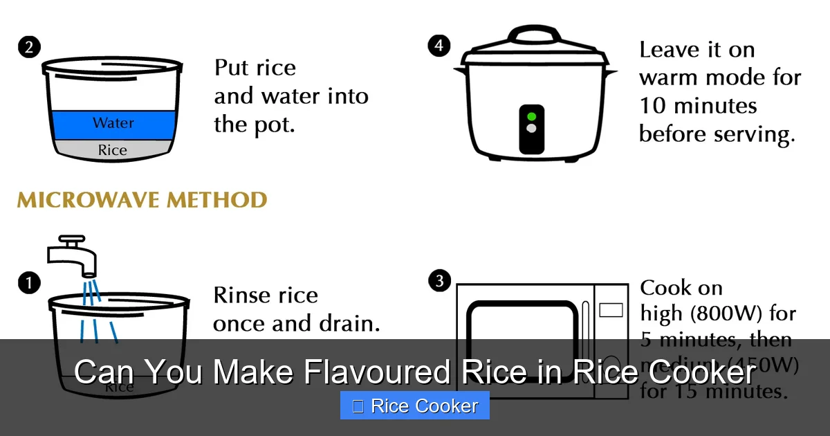 Can You Make Flavoured Rice in Rice Cooker