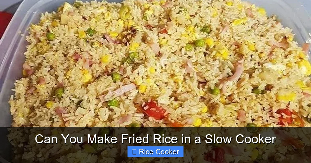 Can You Make Fried Rice in a Slow Cooker