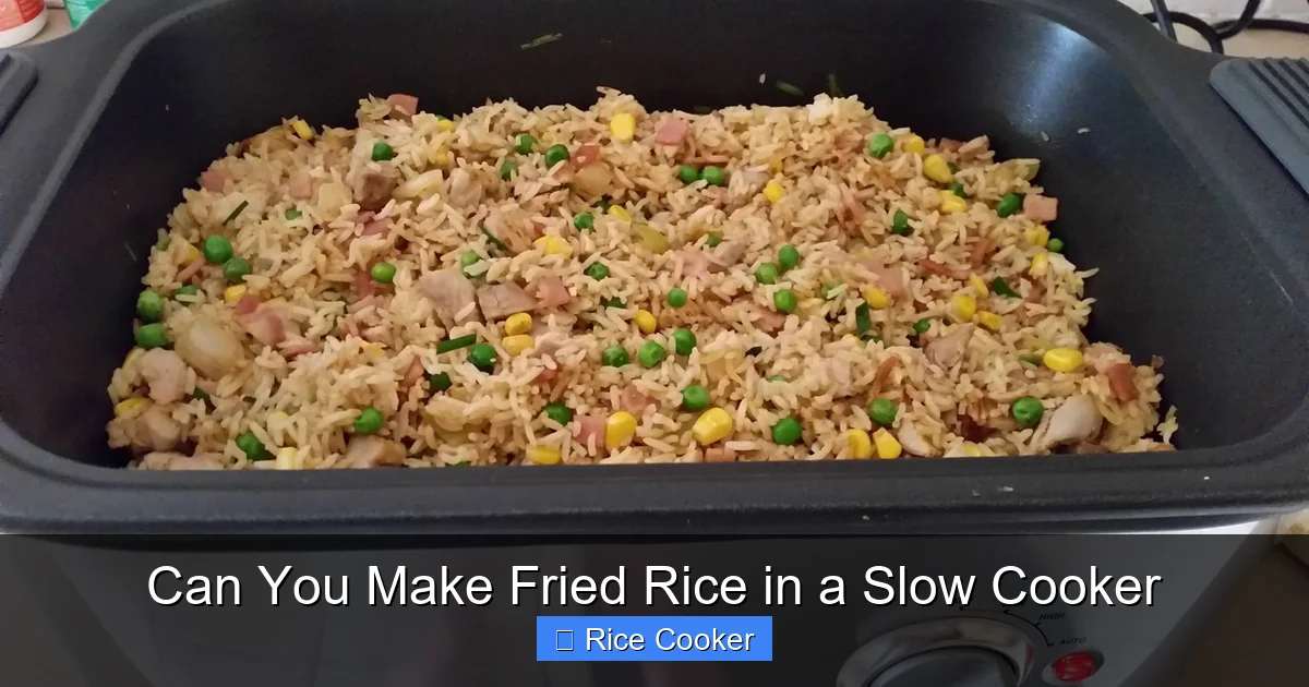 Can You Make Fried Rice in a Slow Cooker