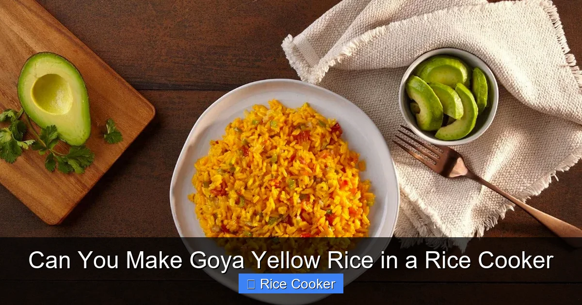 Can You Make Goya Yellow Rice in a Rice Cooker