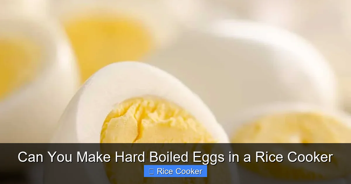 Can You Make Hard Boiled Eggs in a Rice Cooker