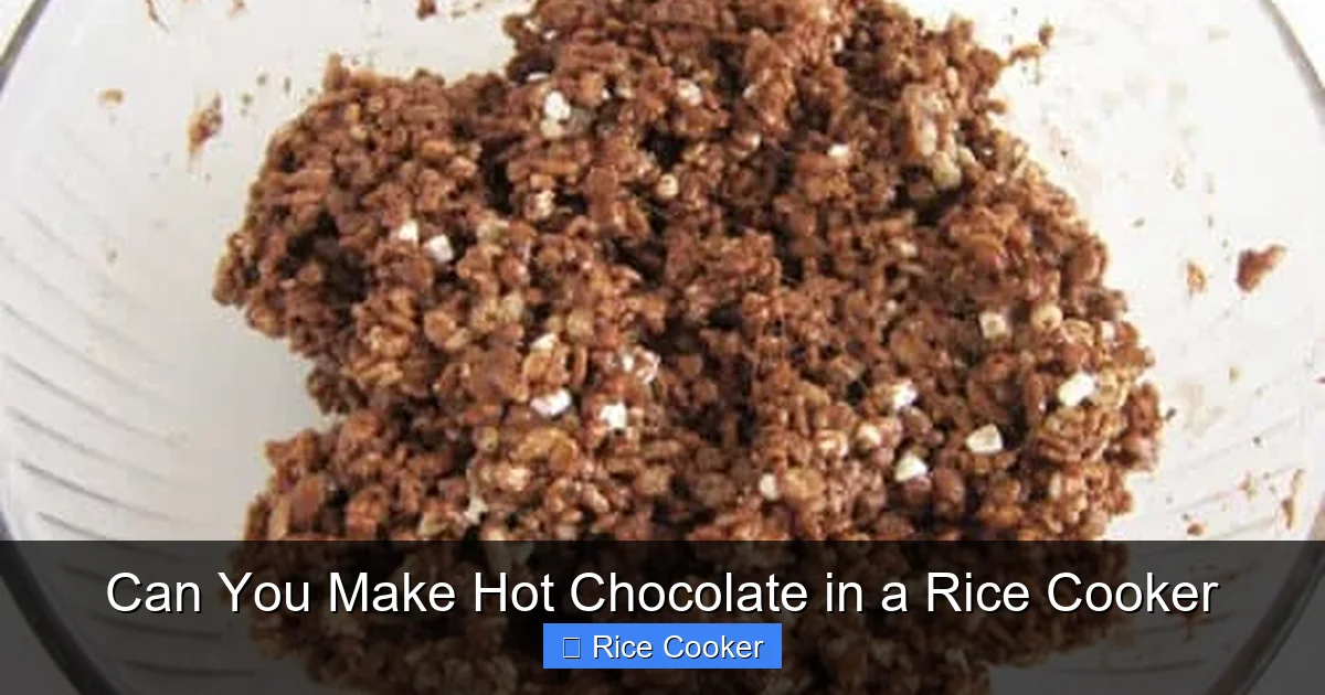 Can You Make Hot Chocolate in a Rice Cooker