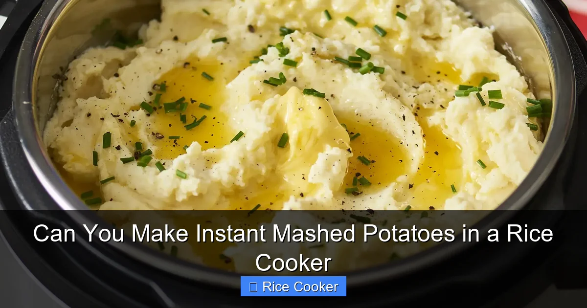 Can You Make Instant Mashed Potatoes in a Rice Cooker