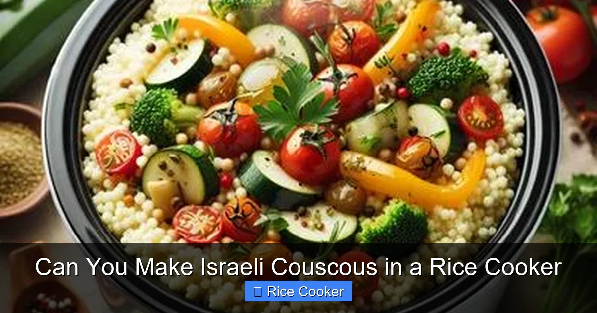 Can You Make Israeli Couscous in a Rice Cooker