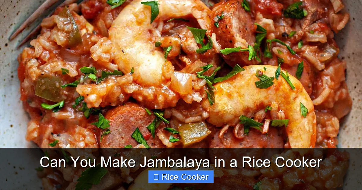 Can You Make Jambalaya in a Rice Cooker