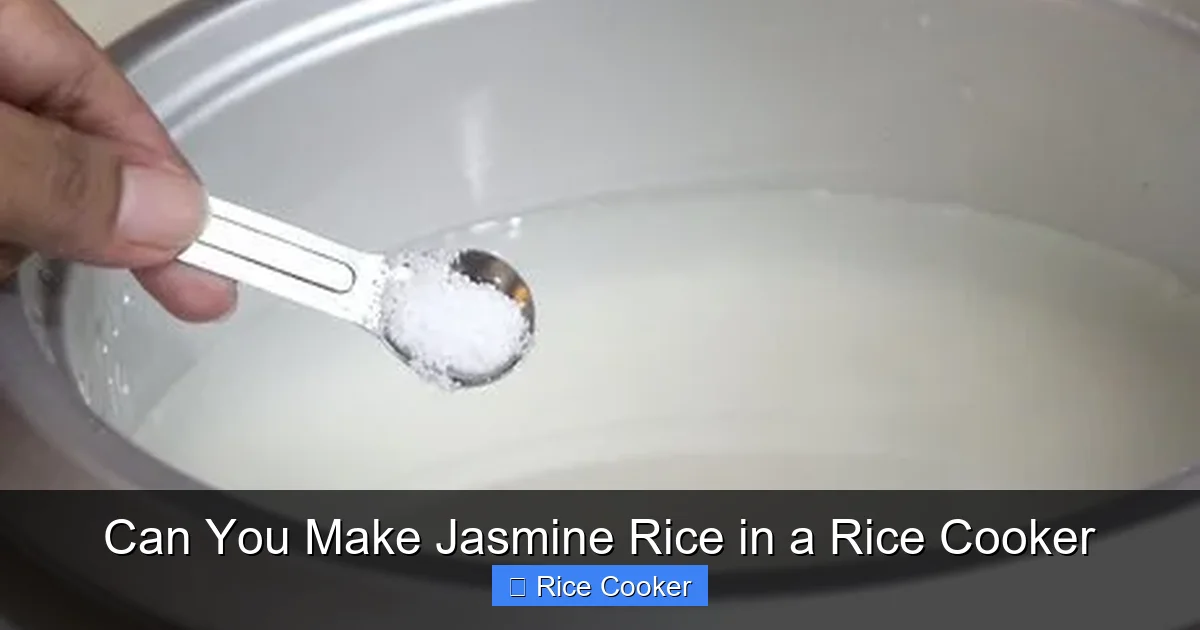 Can You Make Jasmine Rice in a Rice Cooker