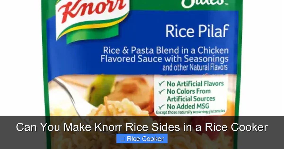 Can You Make Knorr Rice Sides in a Rice Cooker