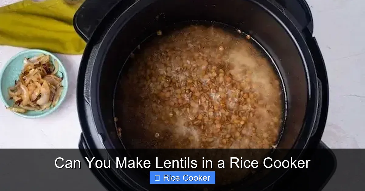 Can You Make Lentils in a Rice Cooker