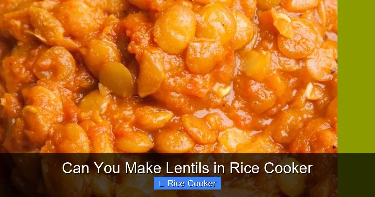 Can You Make Lentils in Rice Cooker