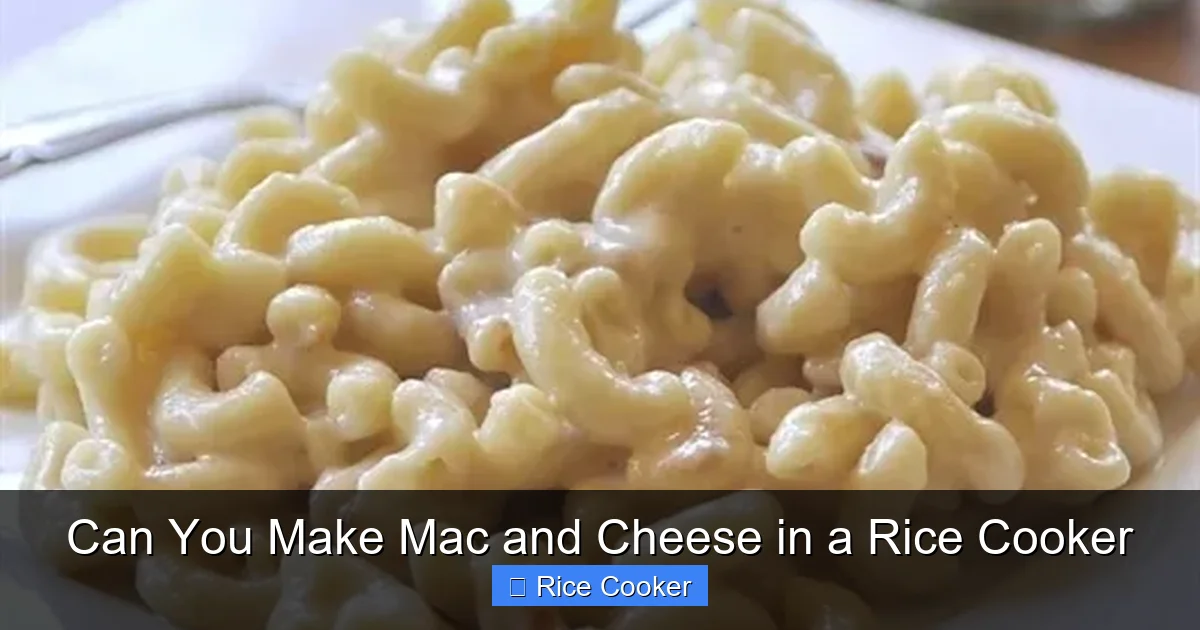 Can You Make Mac and Cheese in a Rice Cooker