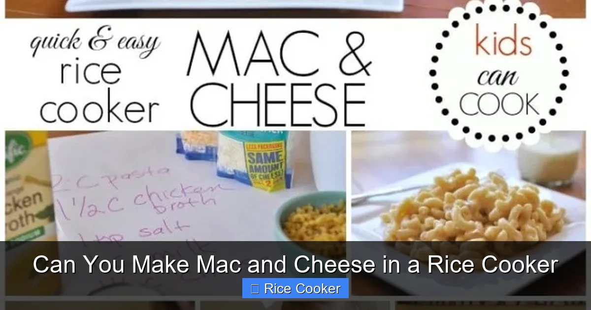 Can You Make Mac and Cheese in a Rice Cooker