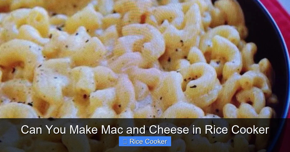 Can You Make Mac and Cheese in Rice Cooker