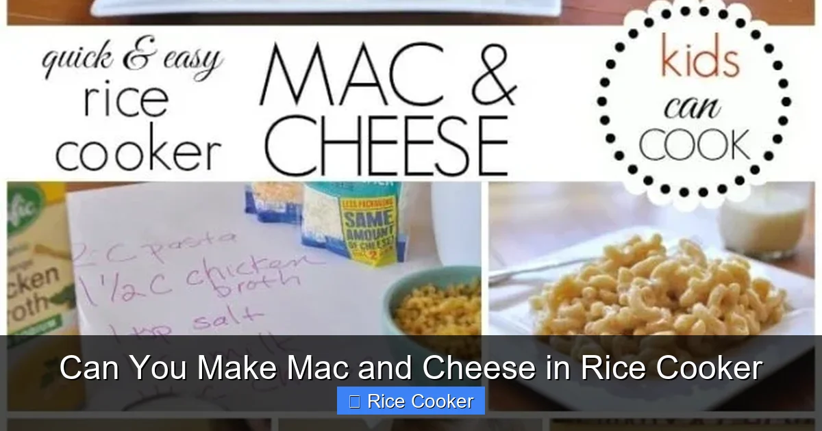 Can You Make Mac and Cheese in Rice Cooker