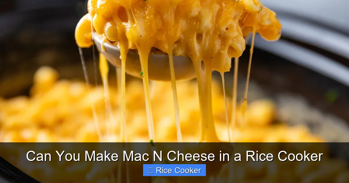 Can You Make Mac N Cheese in a Rice Cooker